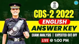 🔴 CDS 2 2022 Answer Key | English Solved Question Paper 4 Sept | CDS Answer Key 2022 | LEAD ACADEMY