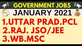 GOVERNMENT JOBS FOR CIVIL ENGINEERS - JANUARY 2021