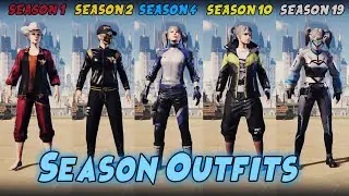 All Tier Reward - Season 1 to C1S3 - Pubg Mobile - All Outfits #shorts