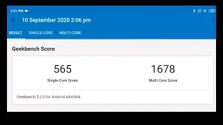 Geek Benchmark Testing Score - Redmi Note 9 Pro Max (Interstellar Black, 6GB RAM, 128GB Storage)