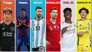 Comparison: Ronaldo vs Messi vs Yamal vs Vinícius vs Ronaldo Jr vs Thiago Messi