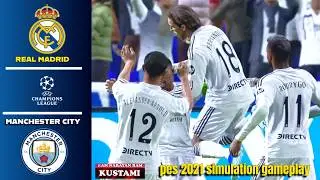 FULL UCL CLASSIC⚽Real Madrid vs Manchester City⚽MBAPPE & BELLINGHAM vs HAALAND 😨⚽PES 21 Gameplay