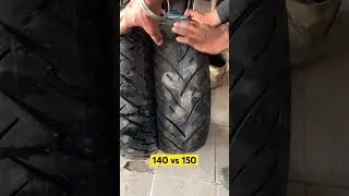 👀140 vs 150 Bike Tyre Difference #shorts #ytshort #youtubeshorts #viral