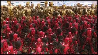 8,000 Superhero Epic Battle! - 1000 Hulks vs 1000 Wolverines!
