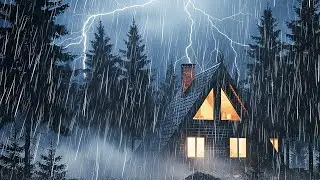 Heavy Rain and Thunder Sounds for Sleeping | Soft Storm Echoes & Tranquil Night Rain Ambience