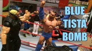 GTS WRESTLING: BLUEtista BOMB! WWE Action Figure Matches Animation! Mattel Elites!