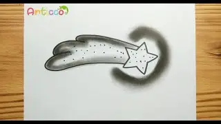 HOW TO DRAW SIMPLE REALISTIC A SHOOTING STAR