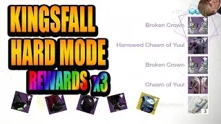 Destiny : Kings Fall HARD MODE REWARDS! x5 (LOOT VIDEO)