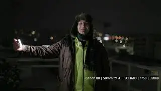Lowlight test Canon R8 + 50mm f/1.4 by video beginner