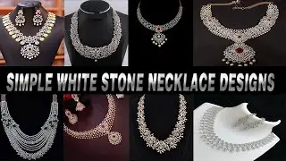 simple white stone hold necklace design/latest jewellery designs..budget cart | white stone necklace