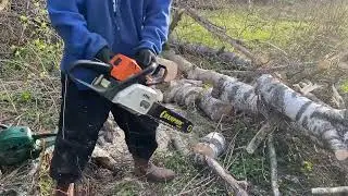 Штиль мс180 (stihl ms-180) в работе