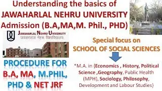 JNU Admission || B.A JNU || MA JNU || M Phil. || PHD
