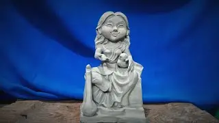 Making a cute little Saraswati step by step //ছোট্ট কিউট সরস্বতী তৈরি ।।