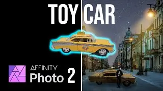 Editing with a toy car using Affinity Photo 2