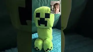 Like and subscribe for my Creeper friend #kids #funny #creeper #minecraft #plushies