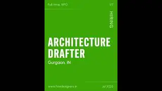 Architecture Drafter - hiredesigners.xzy #designbites #creativeprofessional