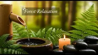 Soothing Zen Reflection Flow Bamboo Fountain and Candle Glow for Relaxation Meditation Sleep Calm