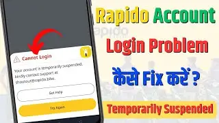 Your Account is Temporarily suspended Rapido | rapido account suspended | Rapido Bike/Taxi