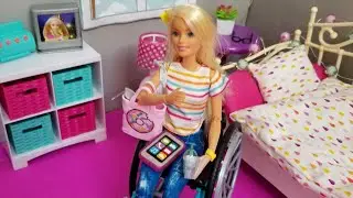 Barbie morning routine with wheelchair. #wheelchair #barbie #kids