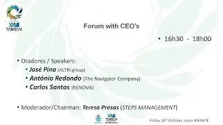 XXVII TECNICELPA International Conference- Forest Biobased Materials 2025** dia 24 - F&oacute;rum CEO's