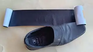 Cara Menambal Sepatu Kulit Robek dengan Sticker Kulit Sintetis PU Murah