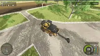 Subindo na cerca para descarregar Arroz de Gr&atilde;o Longo direto na F&Aacute;BRICA: Farming Simulator 25...