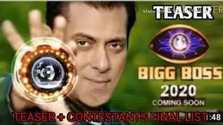 Bigg Boss season 14 Teaser and contestants final list