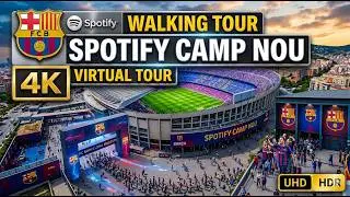 WALKING TOUR 4K SPOTIFY FC BARCELONA Museum CAMP NOU VIRTUAL TOUR 4k UHD HDR