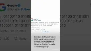 Google's First Tweet