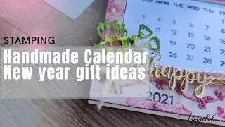 DIY 2021 Calendar | Day 4 of Crafty December | Handmade Calendar Stamping | New Year gift ideas