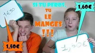 DEVINE LE PRIX : SI TU PERDS TU LE MANGES !!