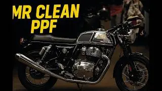 GT650 Mr.Clean PPF 🔥 Silver Helmet PPF 💥 Royal Enfield Mod Full Look! @munavarbasha85