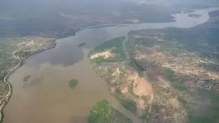 Mozambique: Rio Zambeze & Rio Luenha near Tete (aerial view) 17&24-1-2014