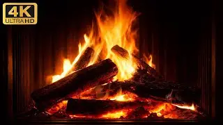 Fireplace 4K with Instrumental Christmas Music 🔥 Yule Log 🎄 Fireplace Christmas Music 🎅🏻 Merry Xmas