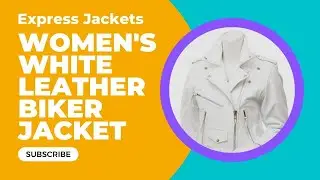 Women's White Leather Biker Jacket | White Leather Jackets |  Express Jacket