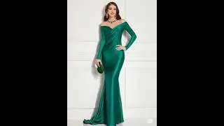 Luxury Green Evening Gown 💎 | Timeless Beauty #highfashion #usa #runway #couture #catwalk #aimodel