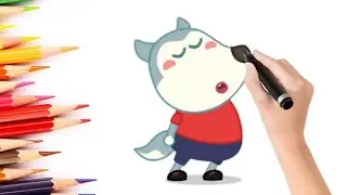 HOW TO DRAW WOLFOO EASY STEP BY STEP / WOLFOO CARTOON / DRAWING FOR KIDS #drawsocute