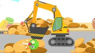 Learn About Excavator | Candybots Car And Truck | Skid Gamer |