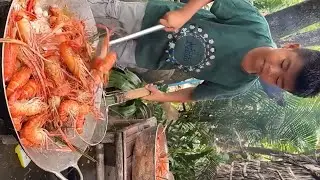 🦐 Unique Wild Shrimp Catch & Cook &ndash; USA Outdoor Adventure!🍤 Catching and Cooking Wild Shrimps &ndash; USA