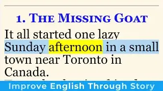 Improve English Through Stories |The Missing Goat | Real cost | English story