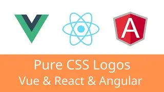 CSS Vue & React & Angular Logo