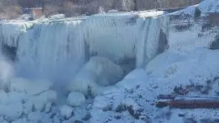 Niagara Falls Partially Frozen (Winter 2025). Ontario, Canada.