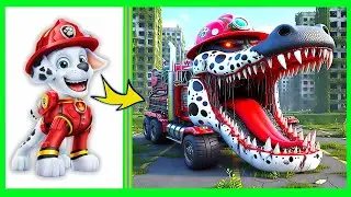 Paw Patrol as TRUCK - CROCODILE POWER -rampage in the abandoned city | DREAM PAW