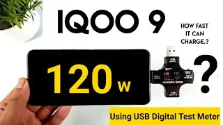 iQOO 9 120w Fast charging Speedtest how fast it is charging using USB digital test meter 🔥🔥🔥