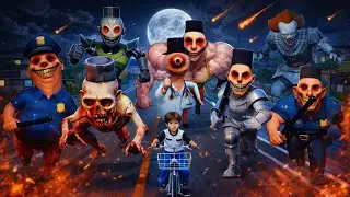 Yuta mio panic ! CCTV merekam monster membakar kota sakura