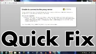 how to fix unable to connect to proxy server
