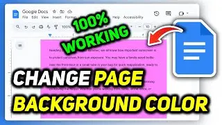 How to Change Page Background Color in Google Docs