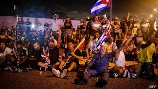 El exilio cubano en Miami contin&uacute;a manifest&aacute;ndose