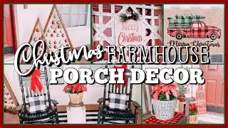CHRISTMAS PORCH DECORATE WITH ME | 2019 PORCH TOUR