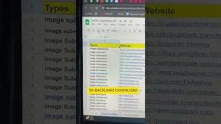 5K Download Backlinks Sheet - High DA